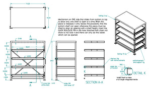 Stainless Steel Cleanroom Pull-Out Rack