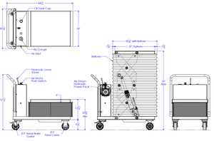 Stainless Steel Cleanroom Air Portable Lift Table