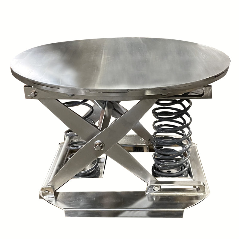 Stainless Steel Sanitary Self-Adjusting Spring Loaded Lift Table