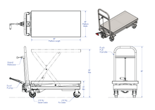 Load image into Gallery viewer, Stainless Steel Cleanroom Foot &amp; Pump Lift Table