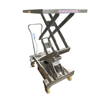 Load image into Gallery viewer, Stainless Steel Portable Double Scissor Lift Table