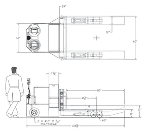 Heavy Duty Pallet Truck 25,000 lbs Capacity