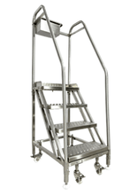 Load image into Gallery viewer, Stainless Steel Cleanroom Ladder &amp; Stool