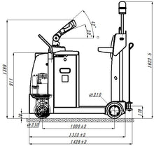 Load image into Gallery viewer, 5 Ton Stand Up Electric Tow Tractor With Power Steering
