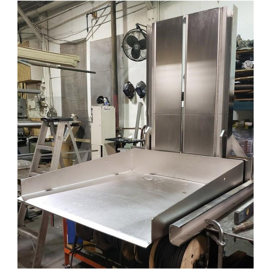 Stainless Steel Ground Level Column Lift – Superlift Material Handling